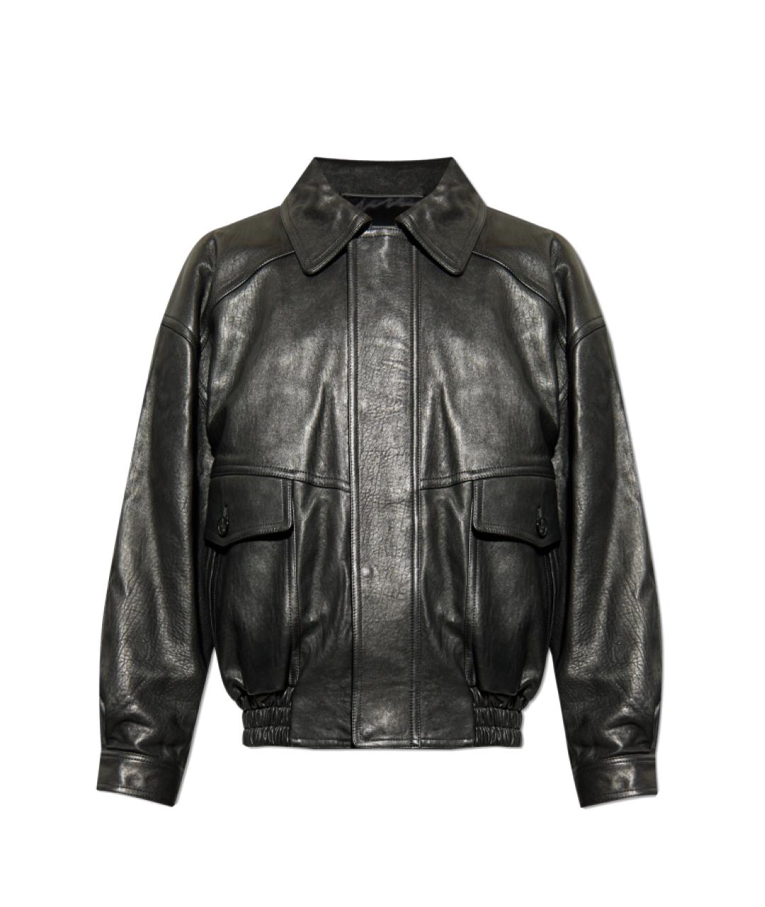 SAINT LAURENT Черная кожаная куртка, фото 1