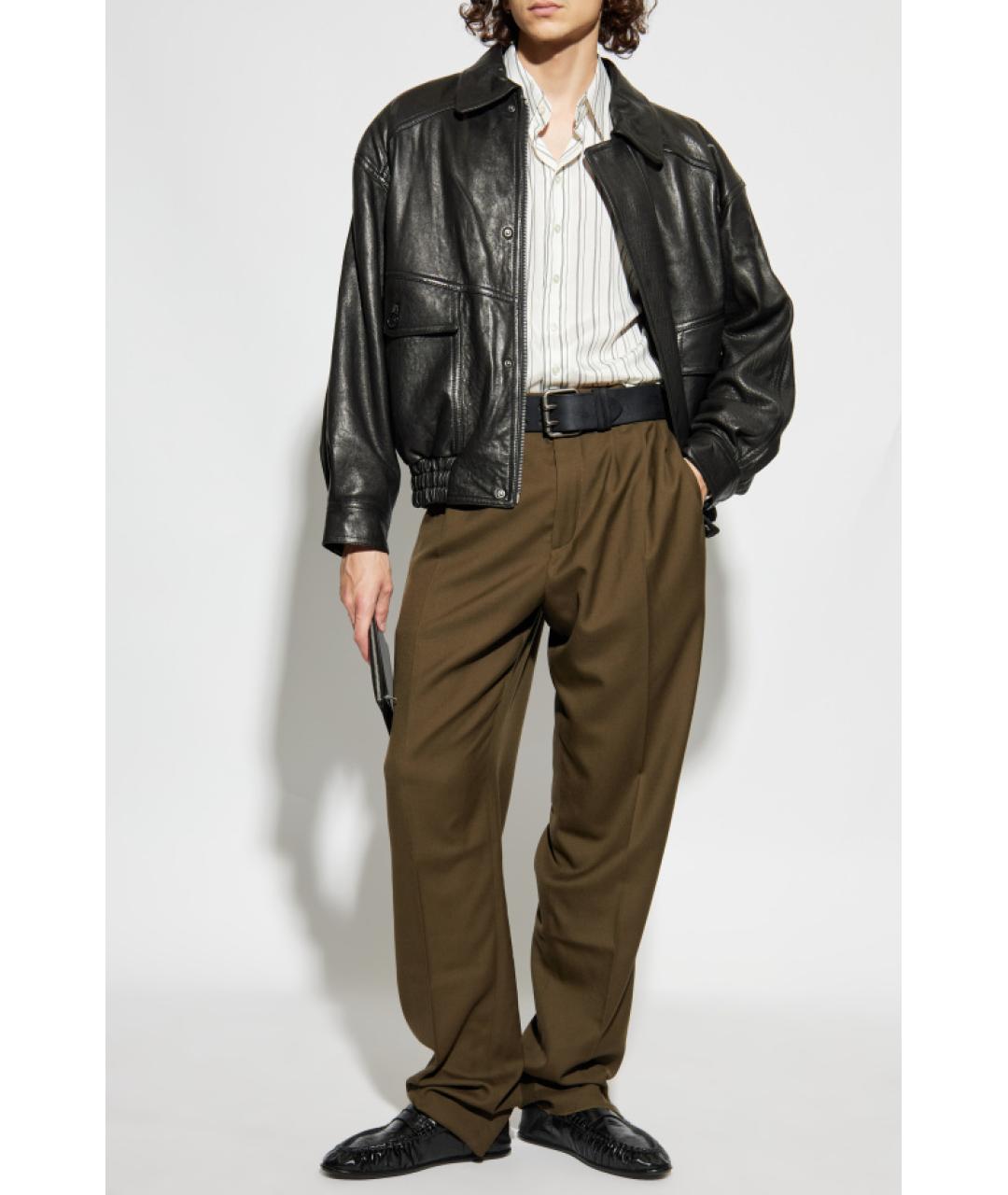 SAINT LAURENT Черная кожаная куртка, фото 2