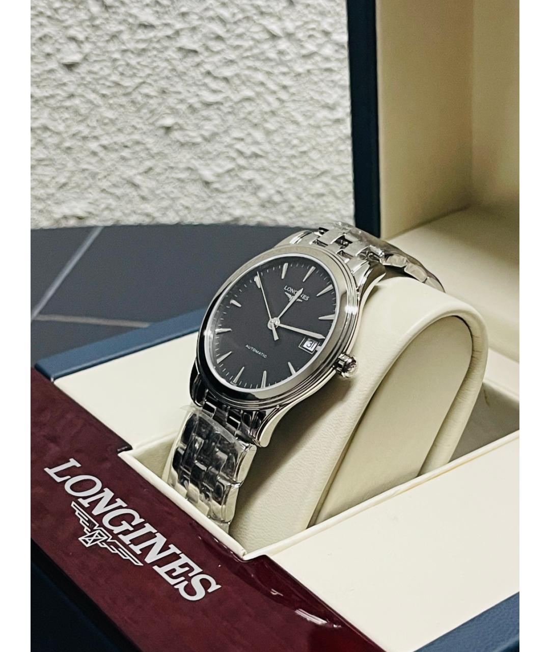 LONGINES Черные металлические часы, фото 5