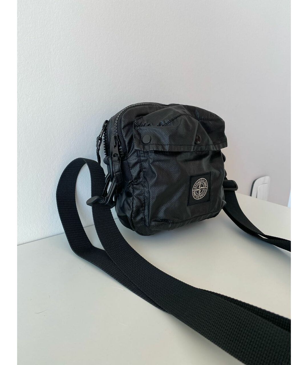 STONE ISLAND Антрацитовая сумка на плечо, фото 2