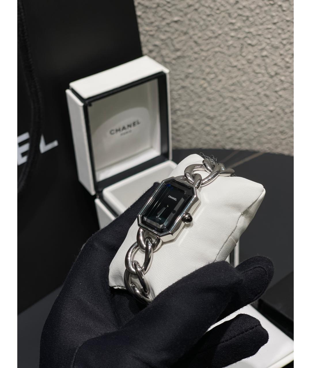 CHANEL Черные металлические часы, фото 7