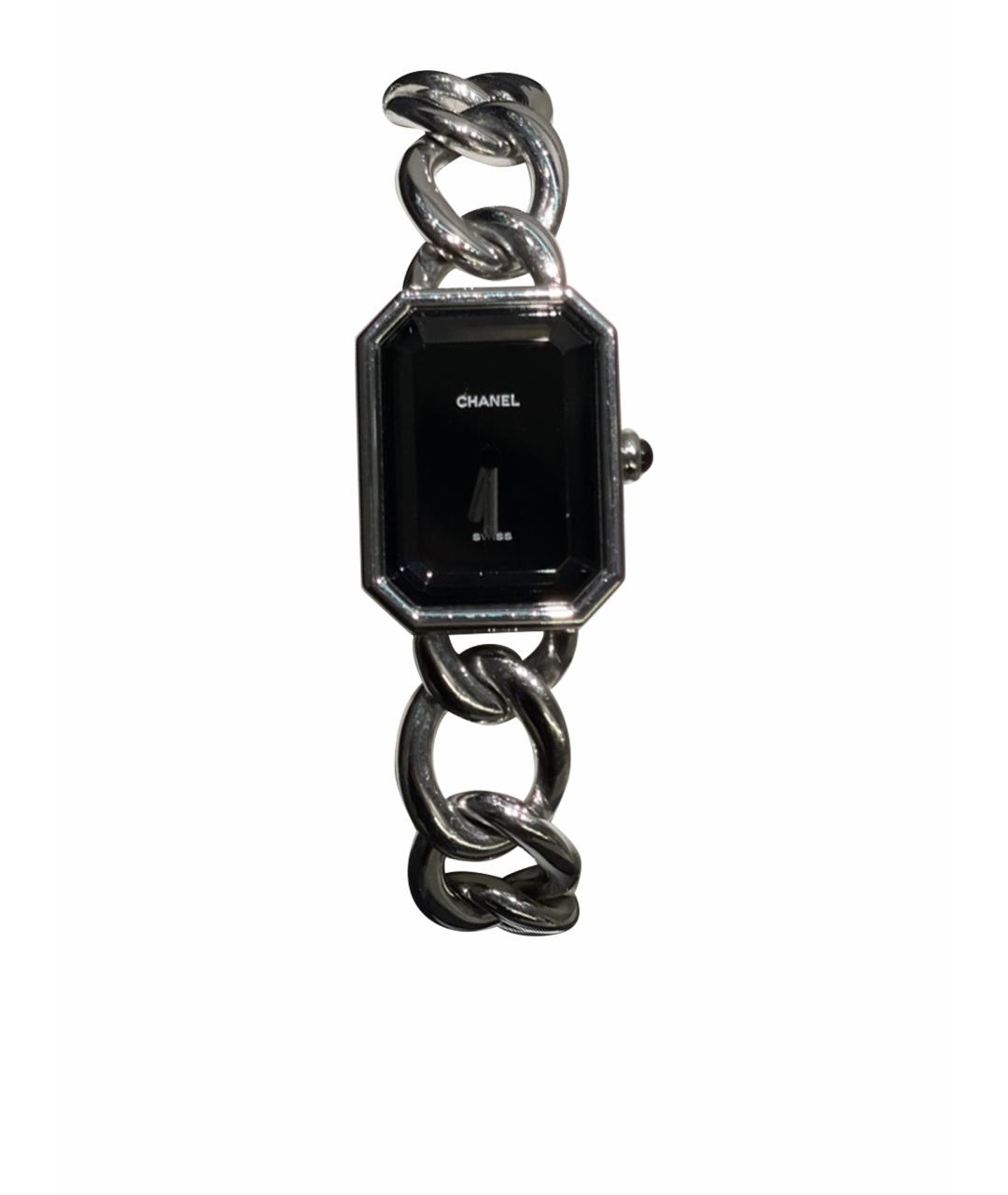 CHANEL Черные металлические часы, фото 1