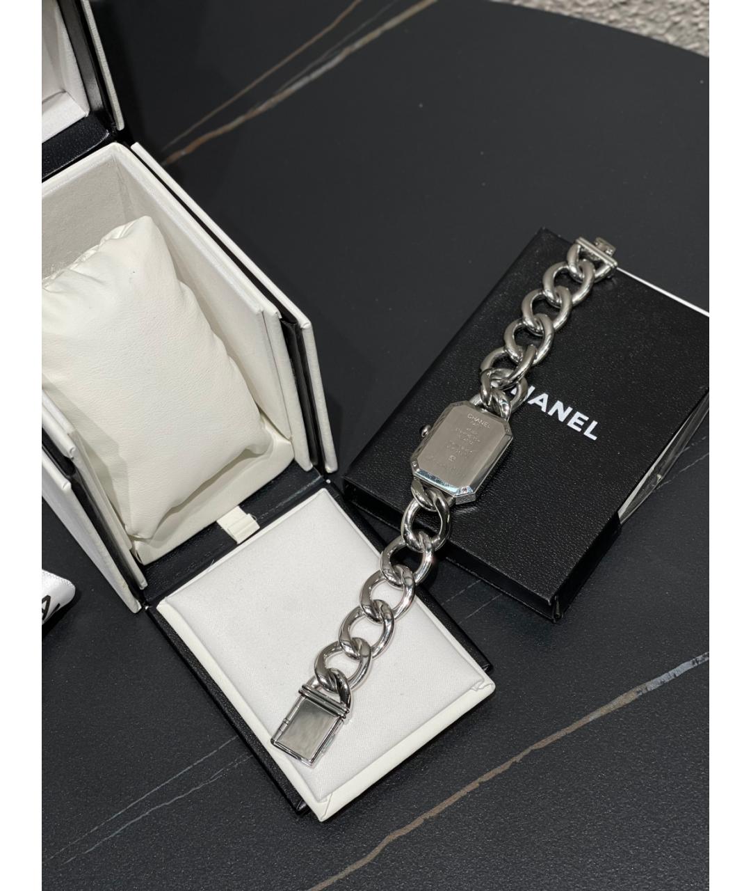 CHANEL Черные металлические часы, фото 8