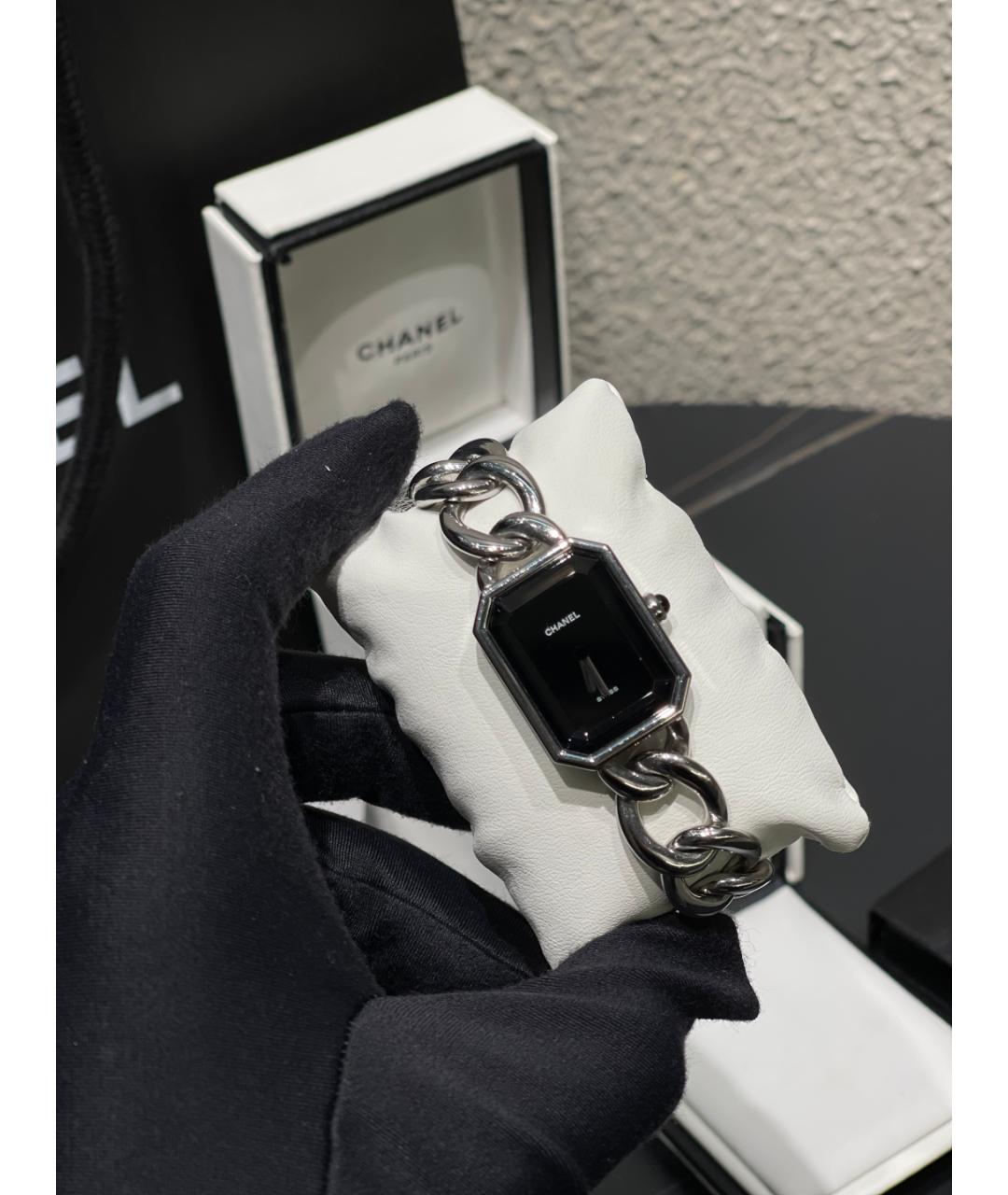 CHANEL Черные металлические часы, фото 10