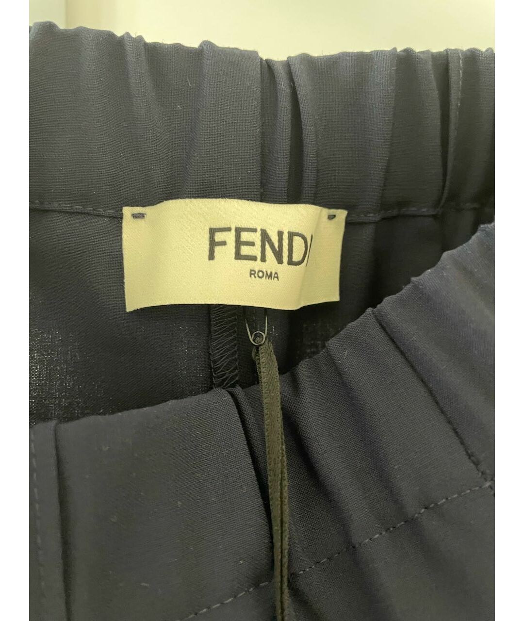 FENDI Темно-синие шерстяные прямые брюки, фото 6