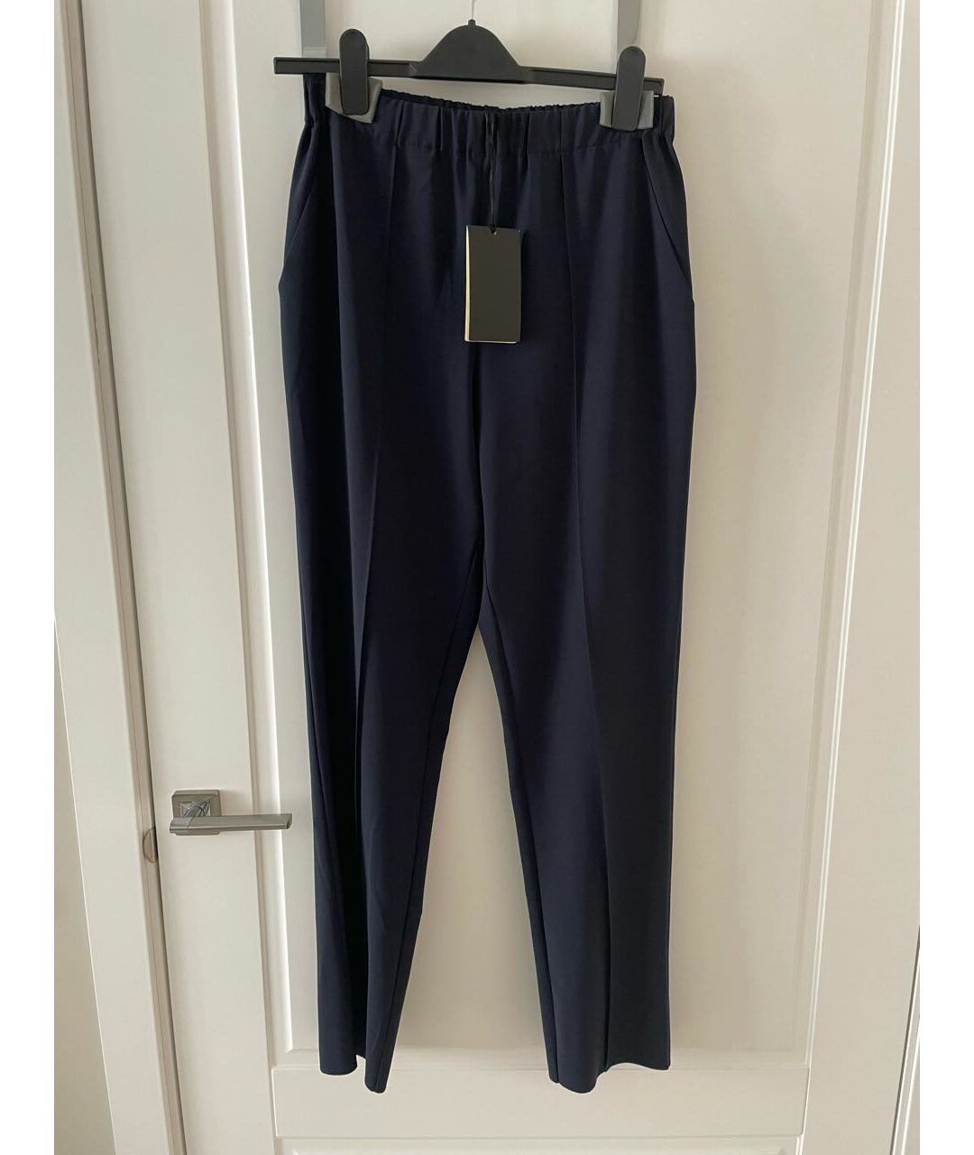 FENDI Темно-синие шерстяные прямые брюки, фото 7