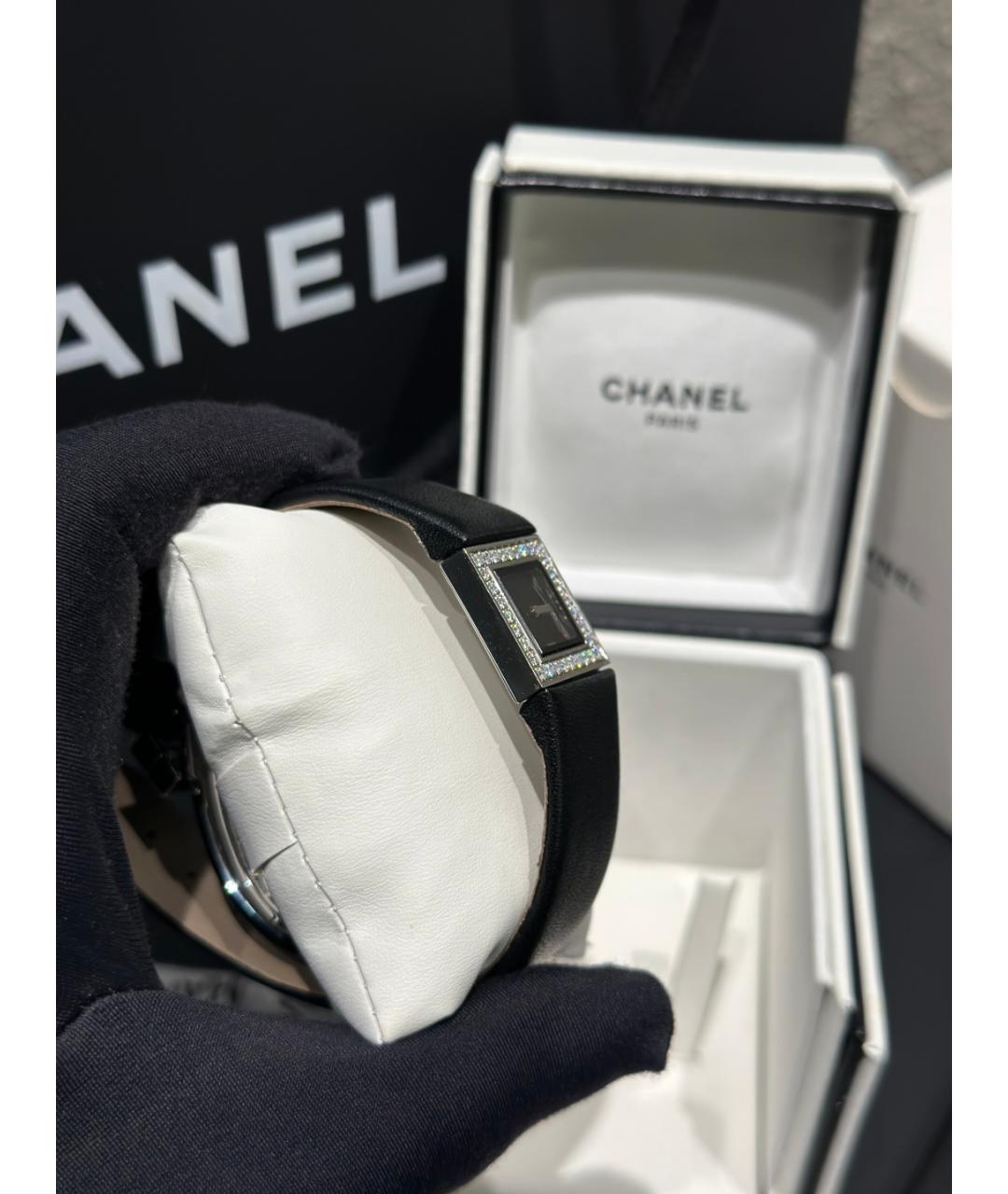 CHANEL Черные металлические часы, фото 5