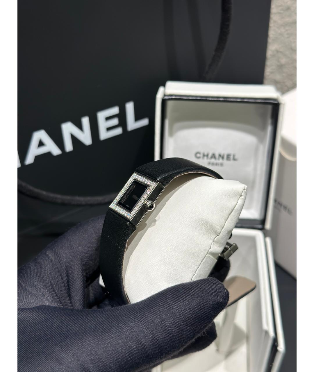 CHANEL Черные металлические часы, фото 6