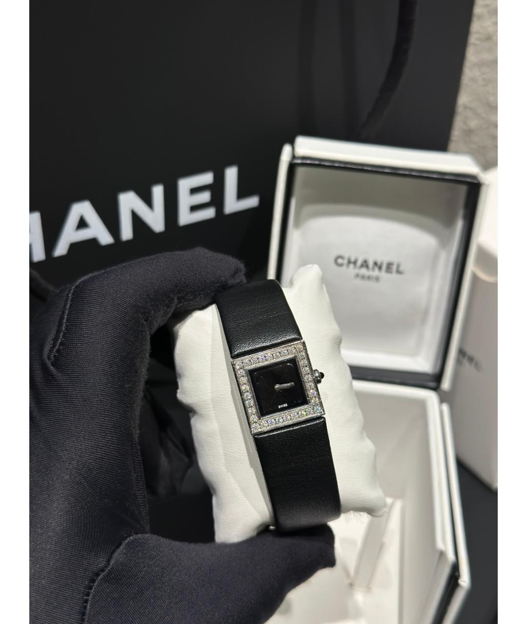 CHANEL Черные металлические часы, фото 3