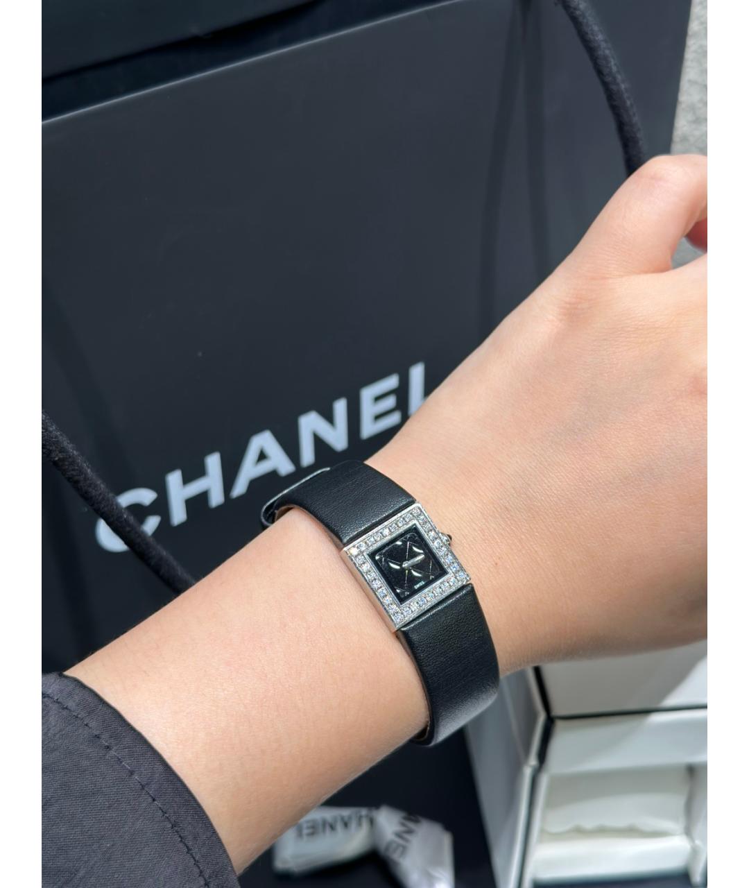 CHANEL Черные металлические часы, фото 9