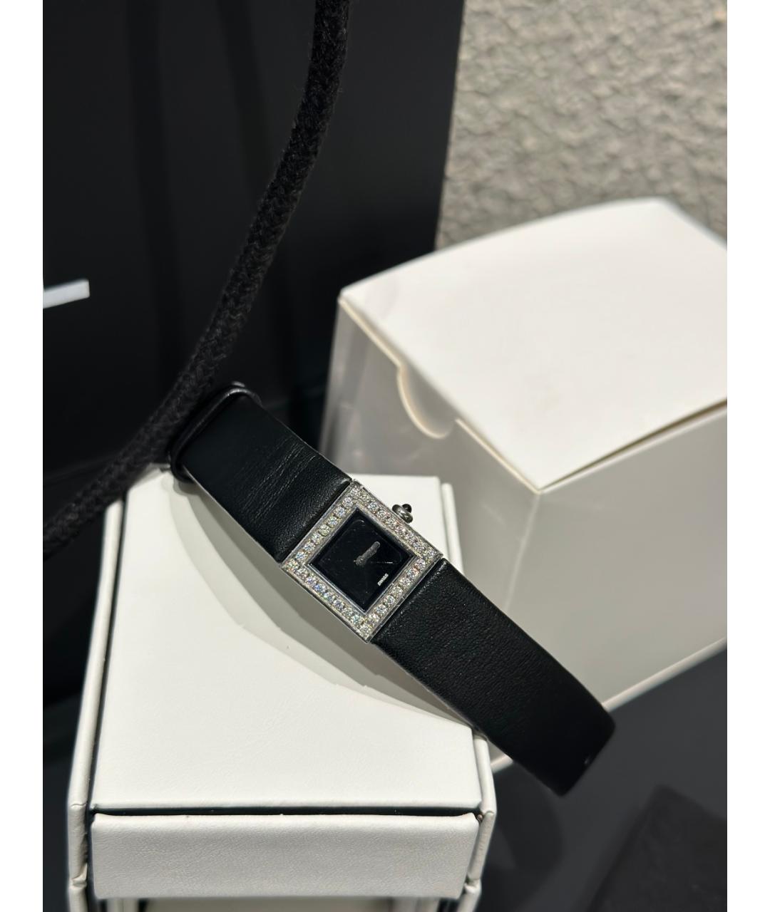 CHANEL Черные металлические часы, фото 4