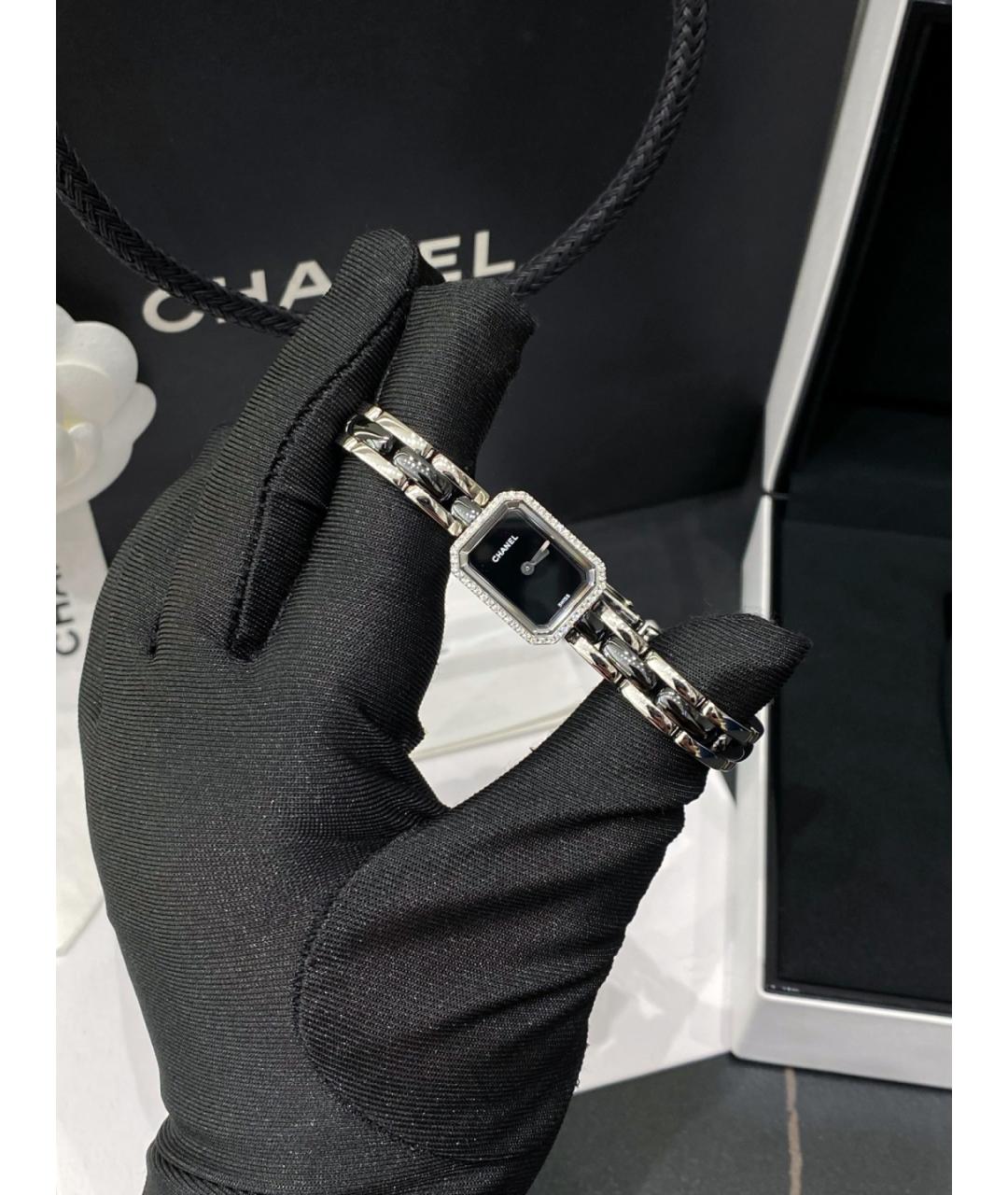 CHANEL Черные керамические часы, фото 5