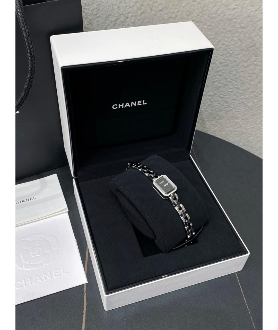 CHANEL Черные керамические часы, фото 3