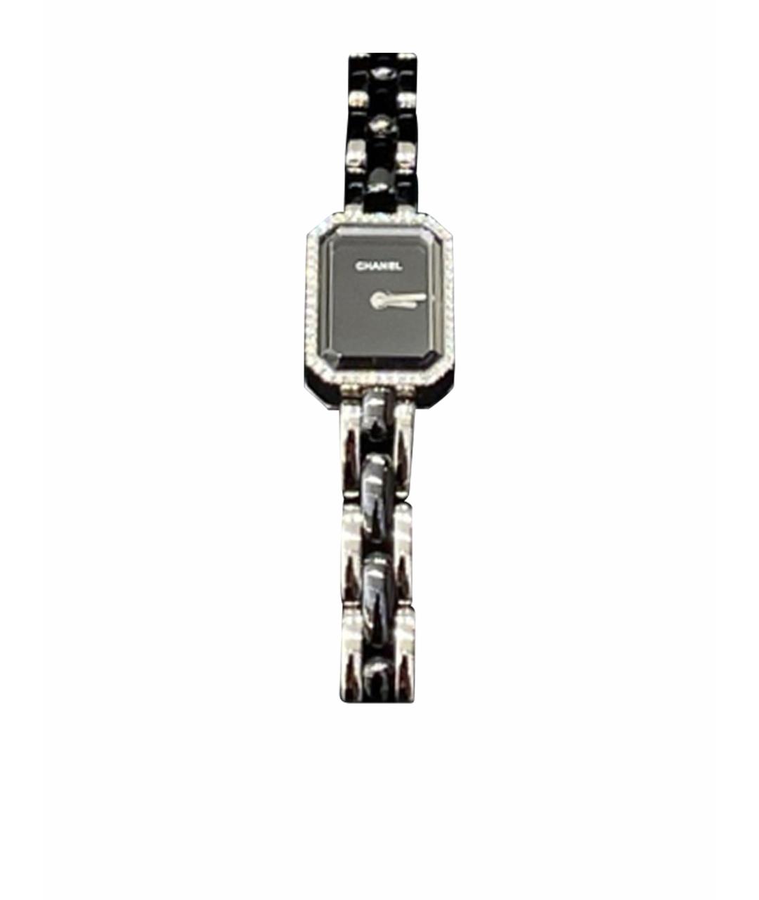 CHANEL Черные керамические часы, фото 1