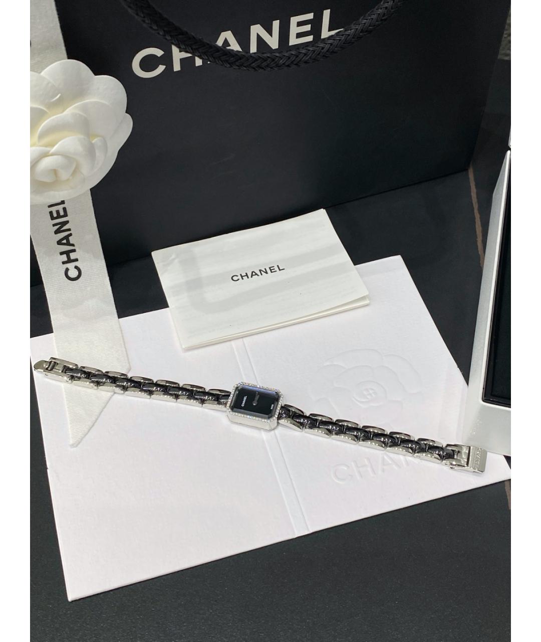 CHANEL Черные керамические часы, фото 4