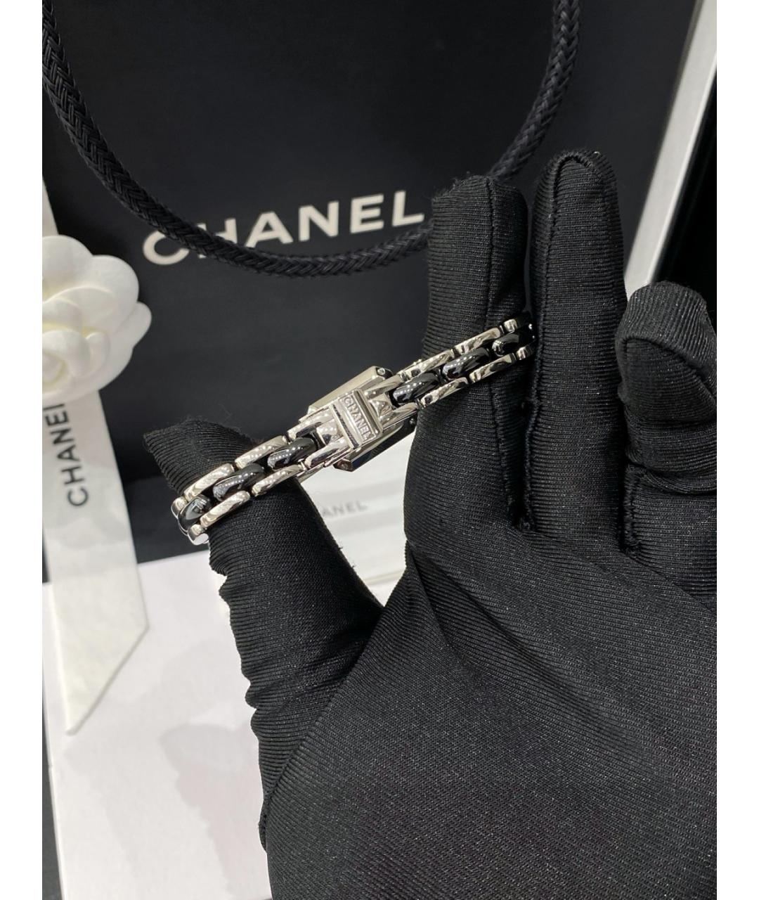 CHANEL Черные керамические часы, фото 6