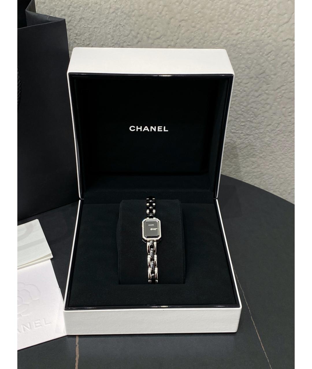 CHANEL Черные керамические часы, фото 10