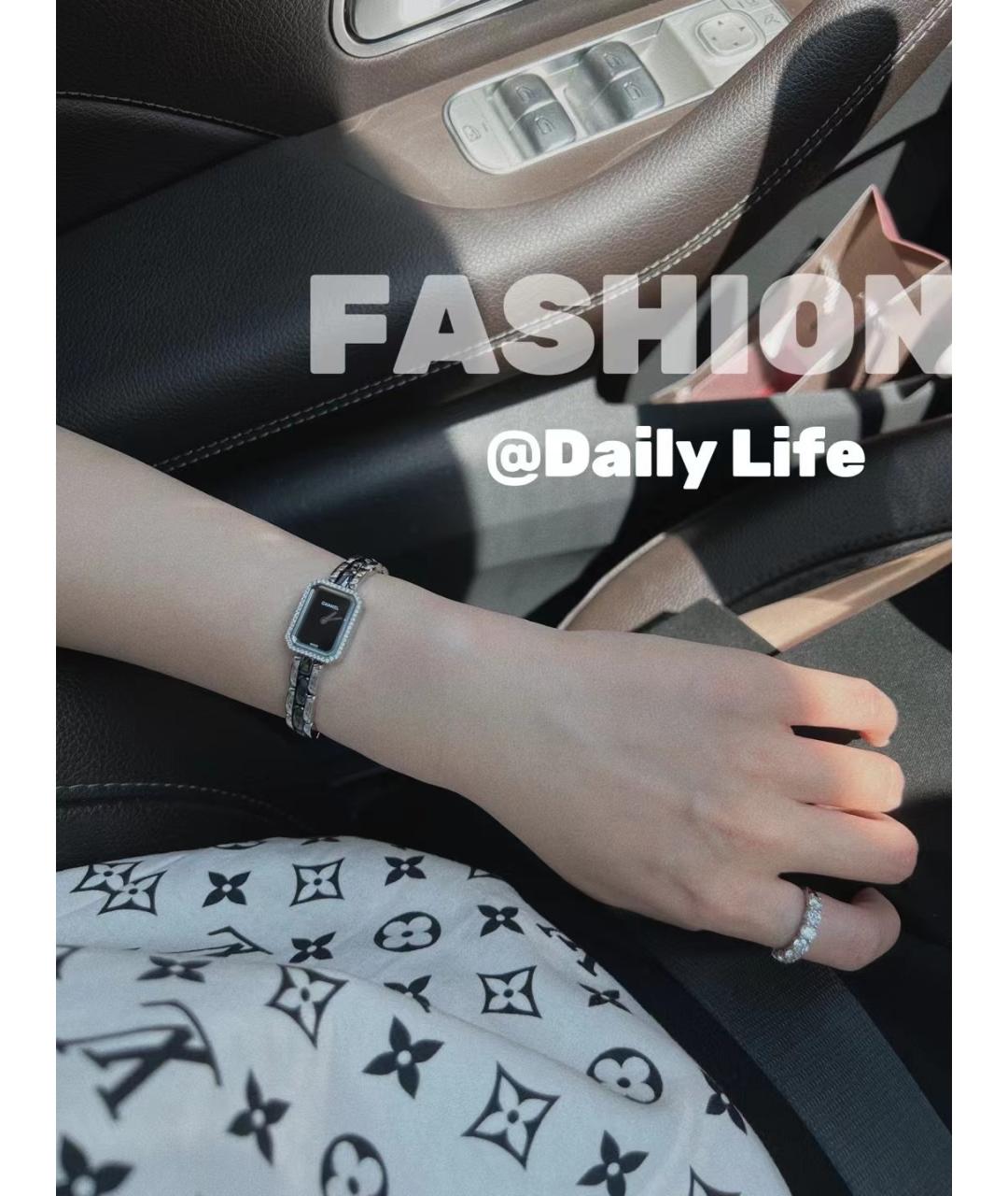 CHANEL Черные керамические часы, фото 8