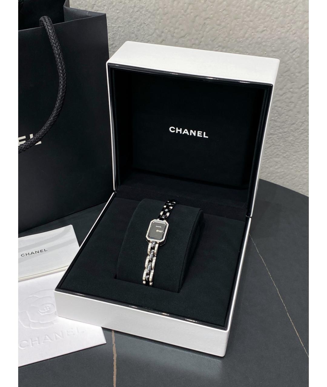 CHANEL Черные керамические часы, фото 2