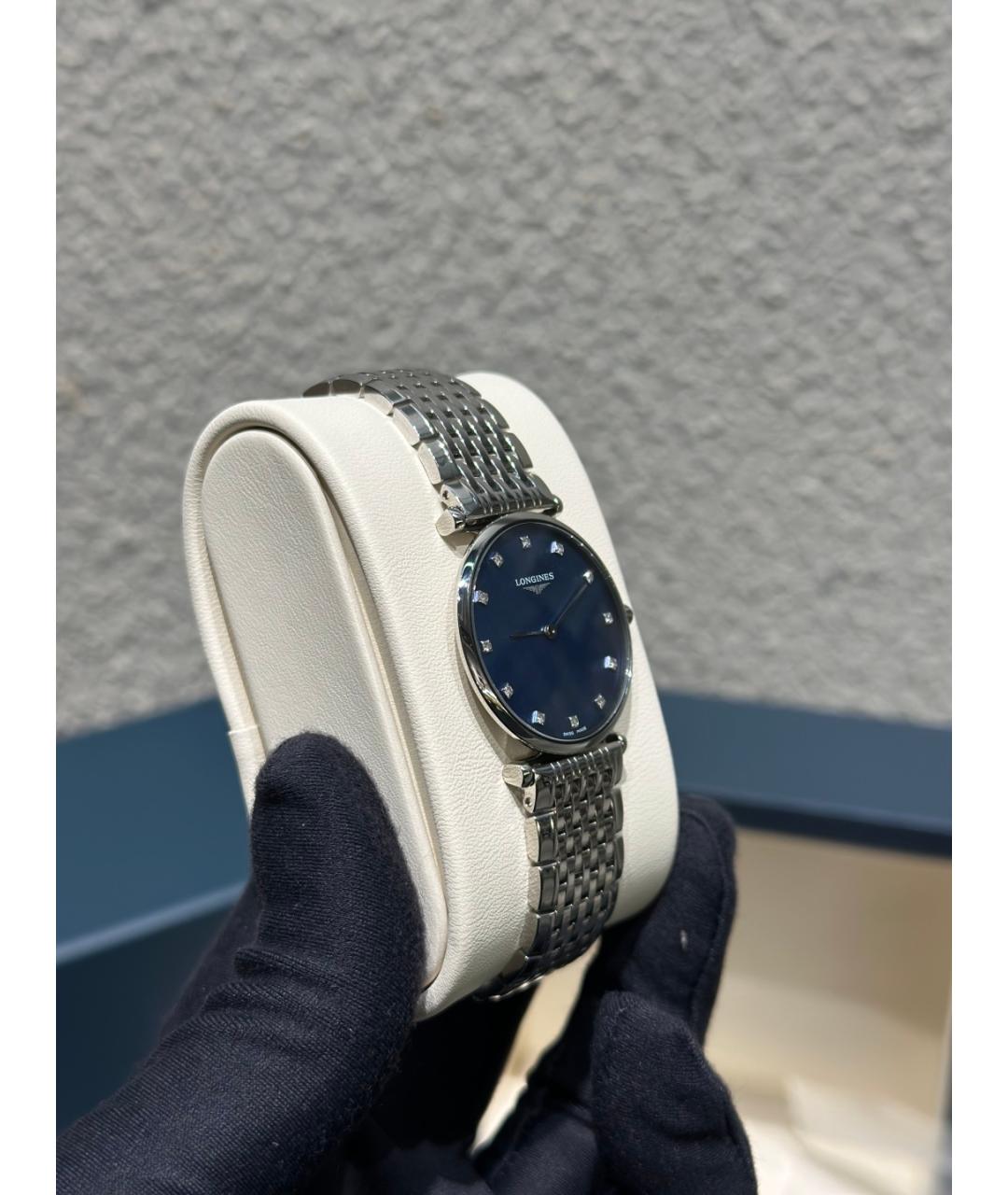 LONGINES Голубые металлические часы, фото 4