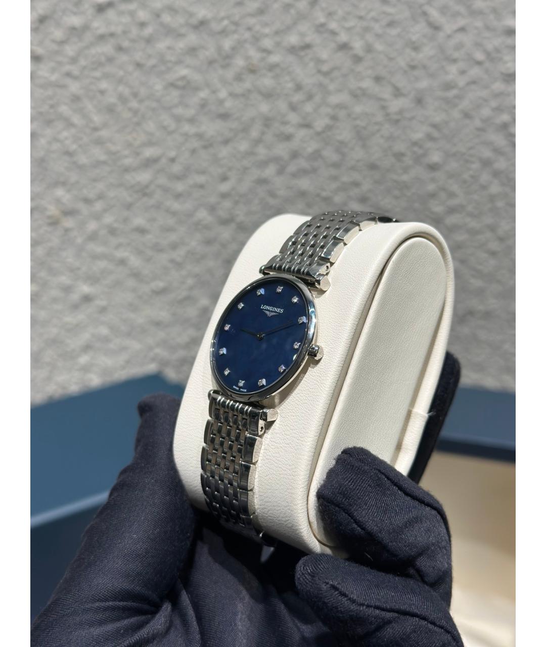 LONGINES Голубые металлические часы, фото 5