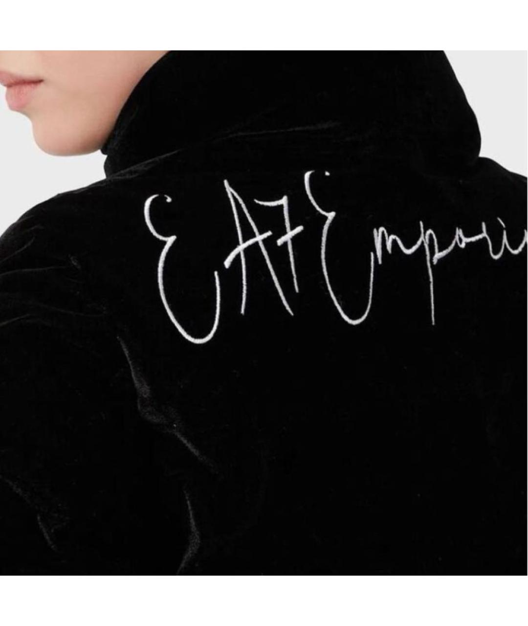 EA7 Черная полиэстеровая куртка, фото 3