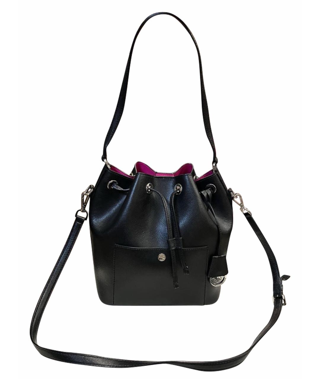 MICHAEL KORS Черная кожаная сумка тоут, фото 1