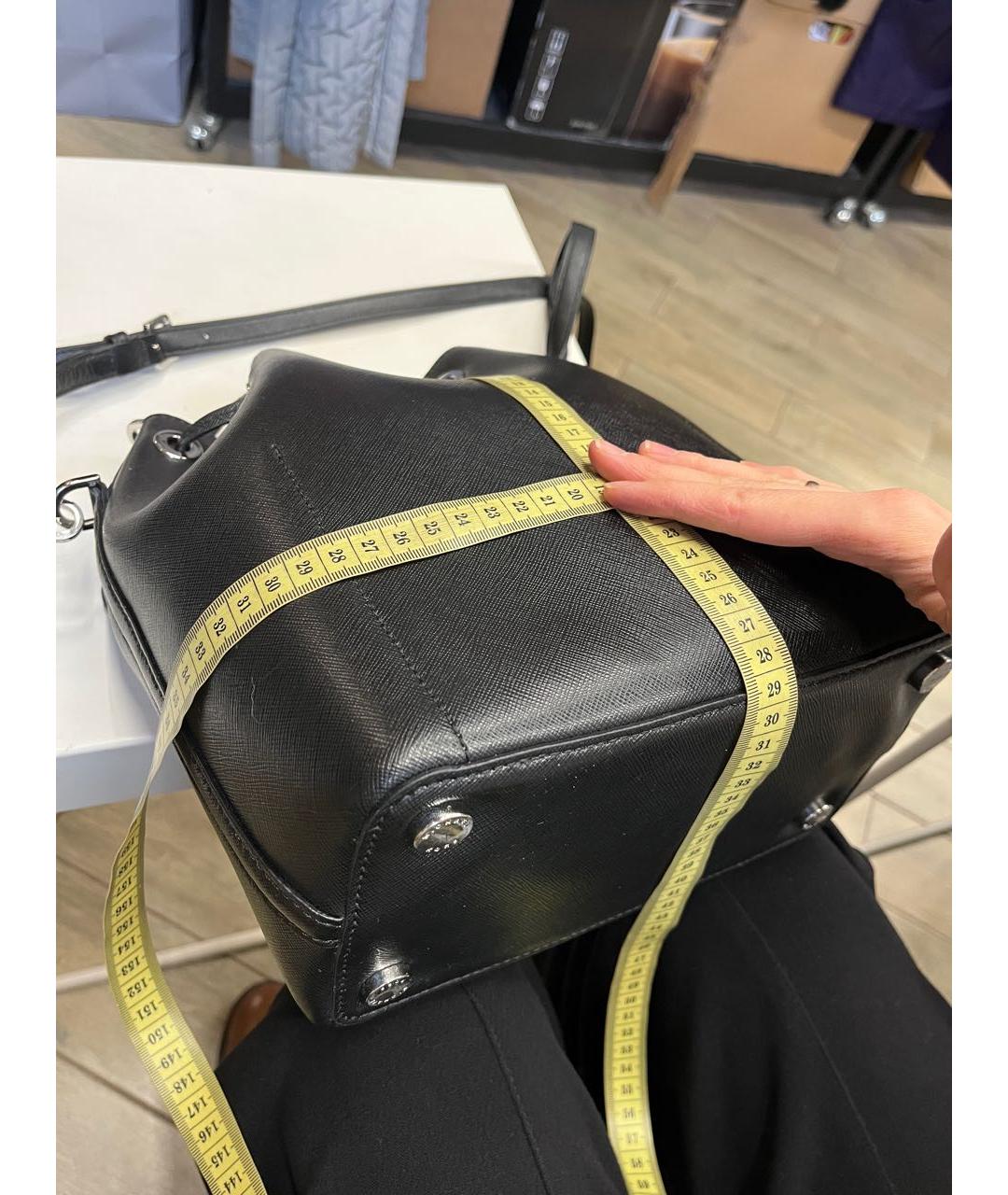 MICHAEL KORS Черная кожаная сумка тоут, фото 3