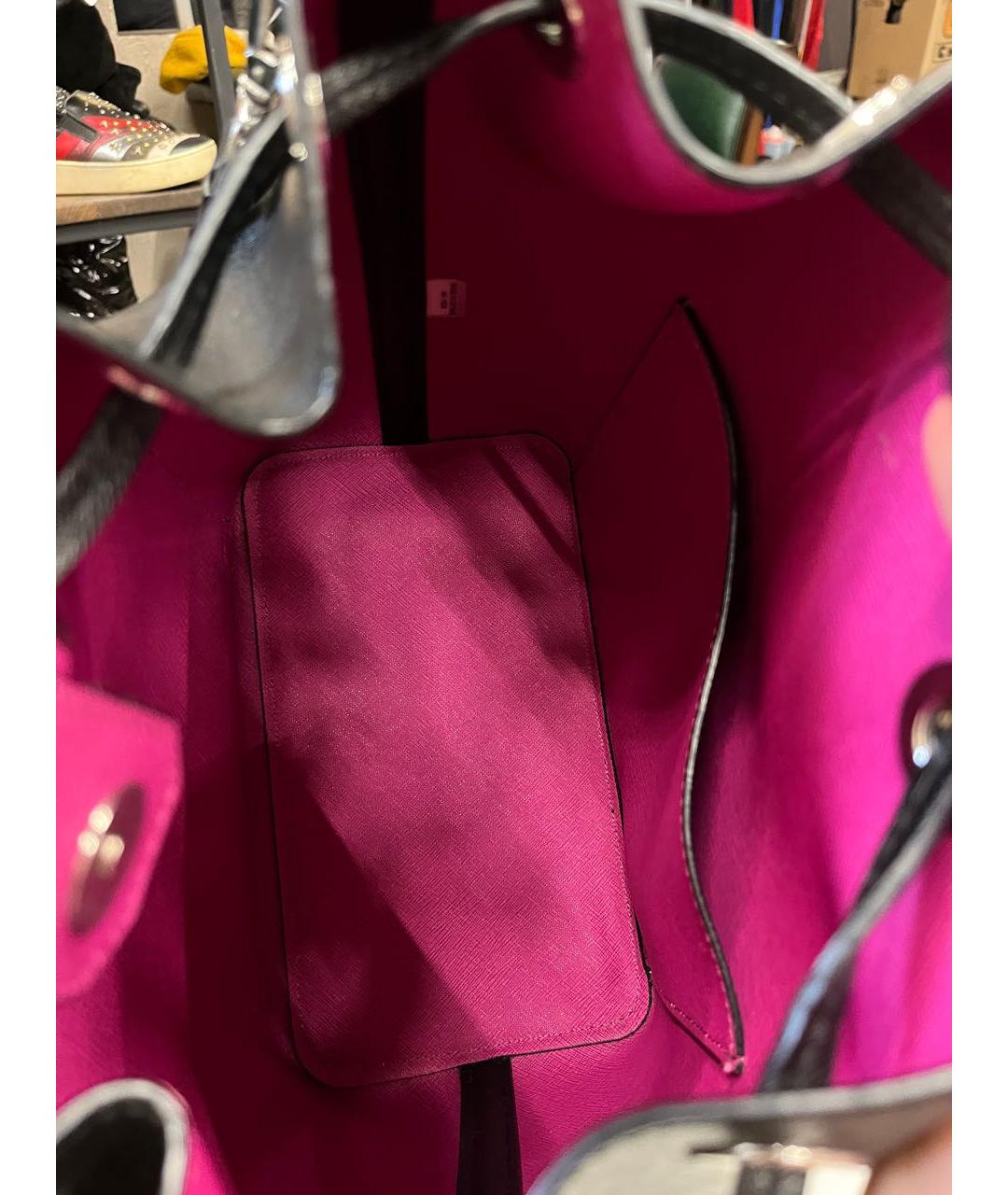 MICHAEL KORS Черная кожаная сумка тоут, фото 8