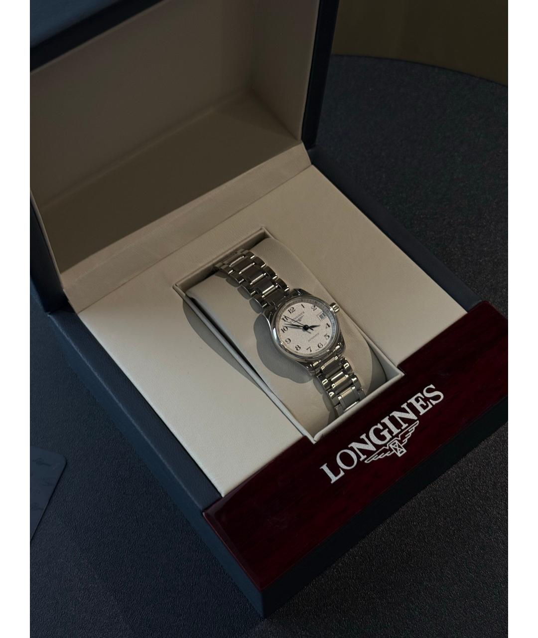 LONGINES Белые металлические часы, фото 2