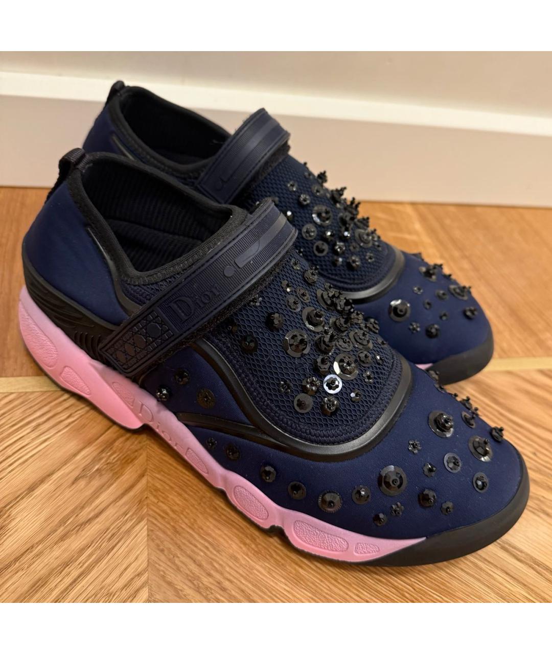 CHRISTIAN DIOR Синие текстильные кроссовки, фото 3