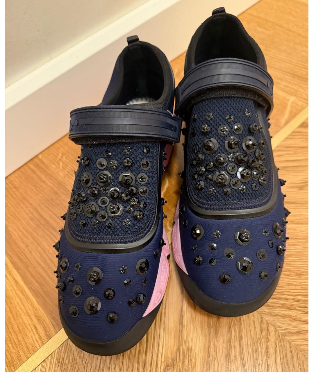 CHRISTIAN DIOR Синие текстильные кроссовки, фото 2