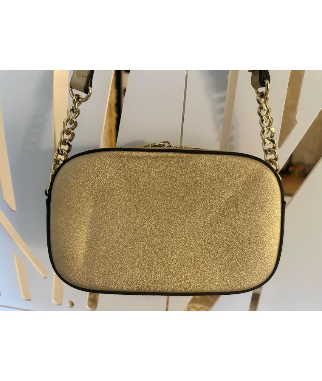 POLLINI Золотая сумка через плечо из искусственной кожи, фото 3