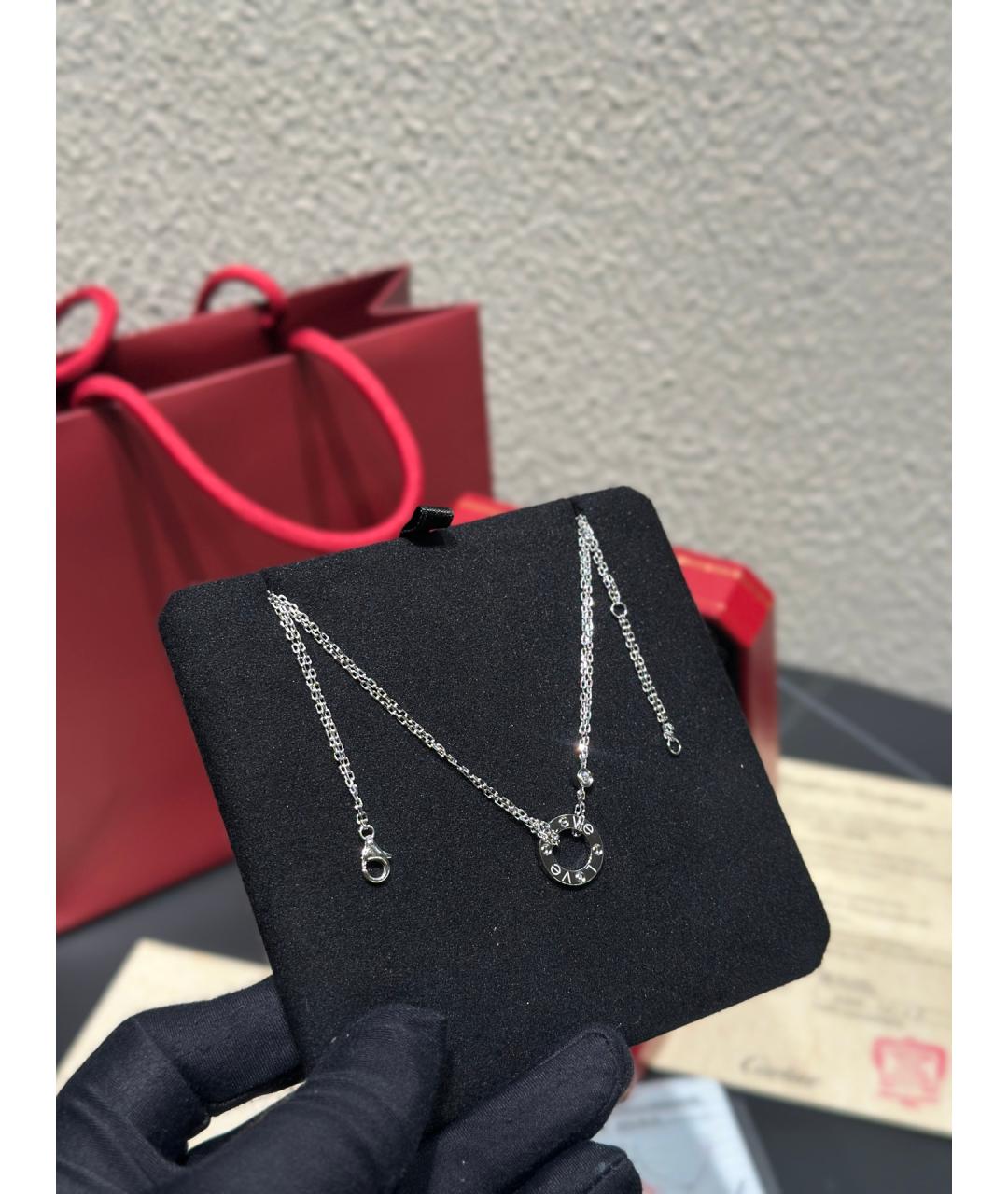 CARTIER Серебряное колье из белого золота, фото 4