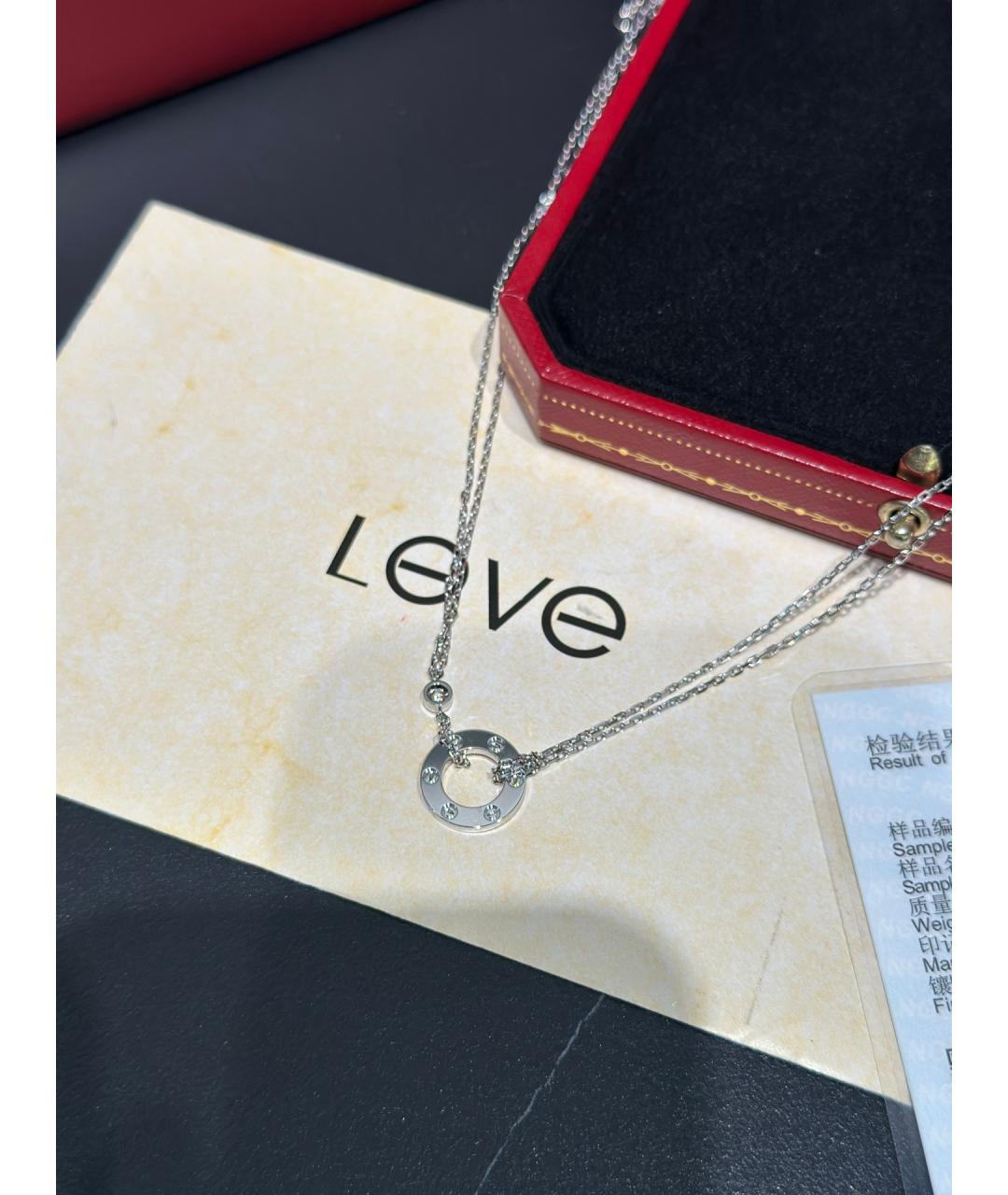 CARTIER Серебряное колье из белого золота, фото 8