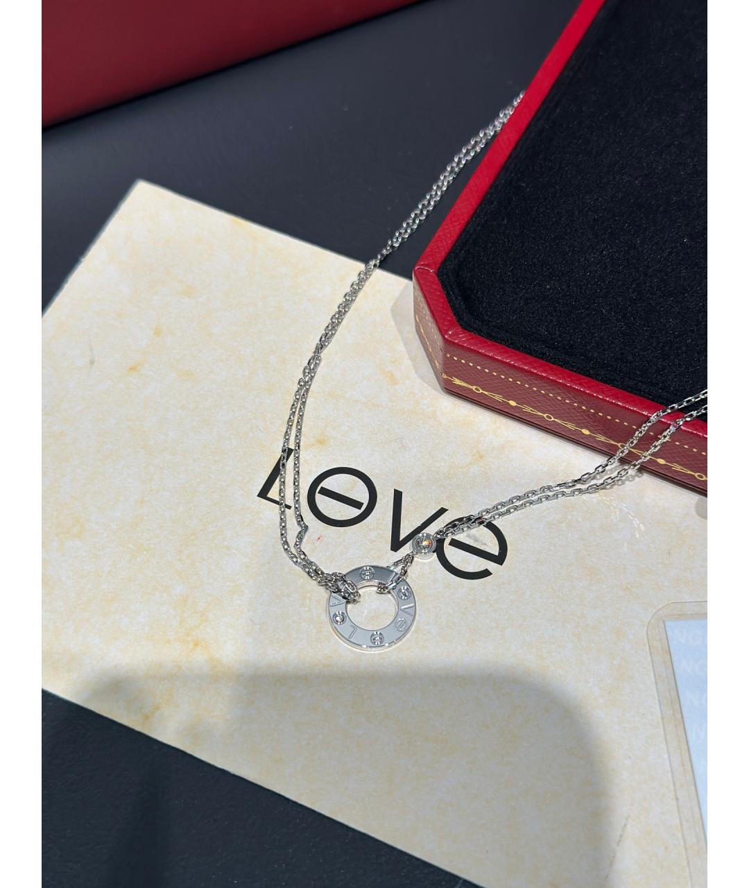 CARTIER Серебряное колье из белого золота, фото 7