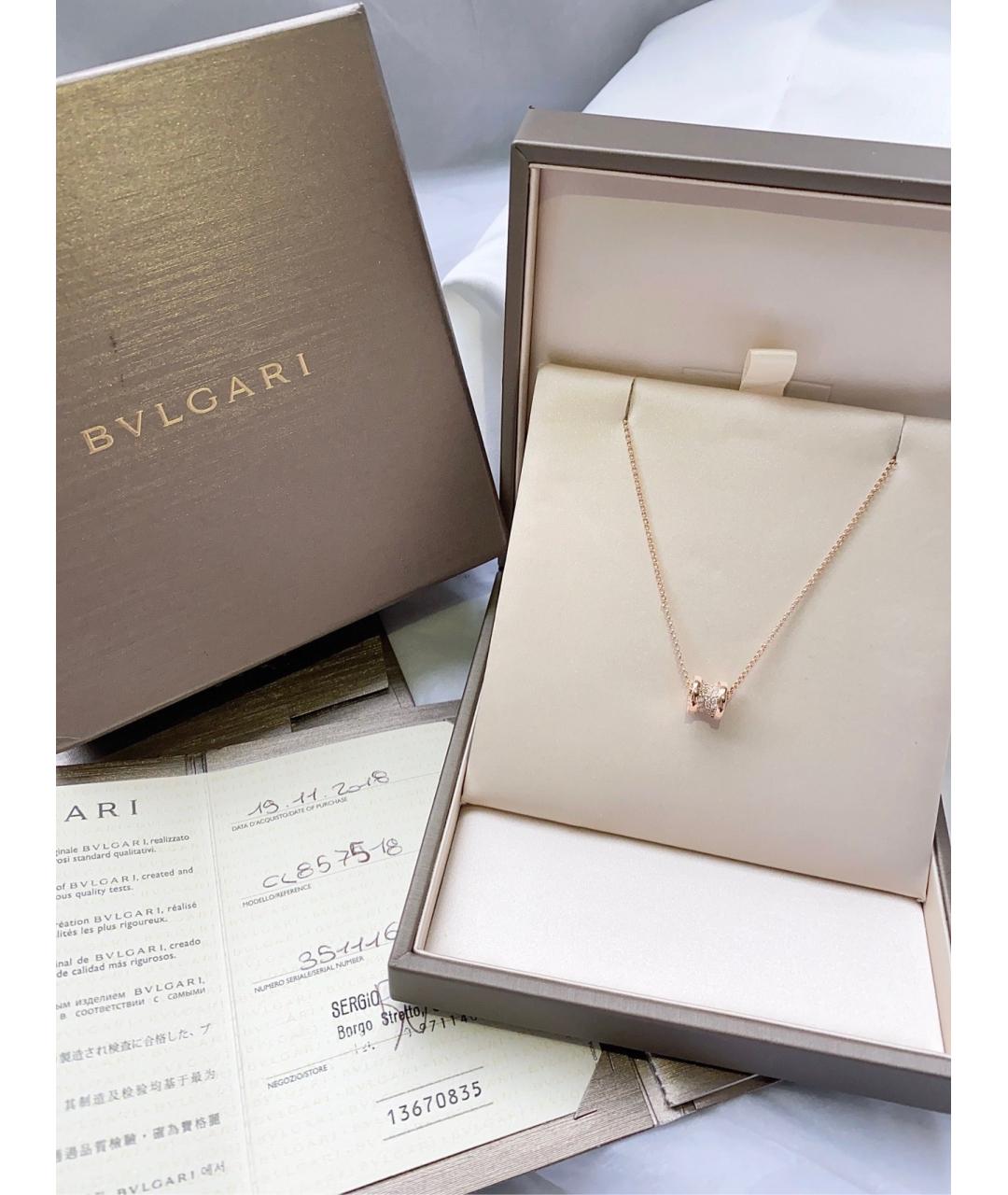 BVLGARI Золотое колье из розового золота, фото 2