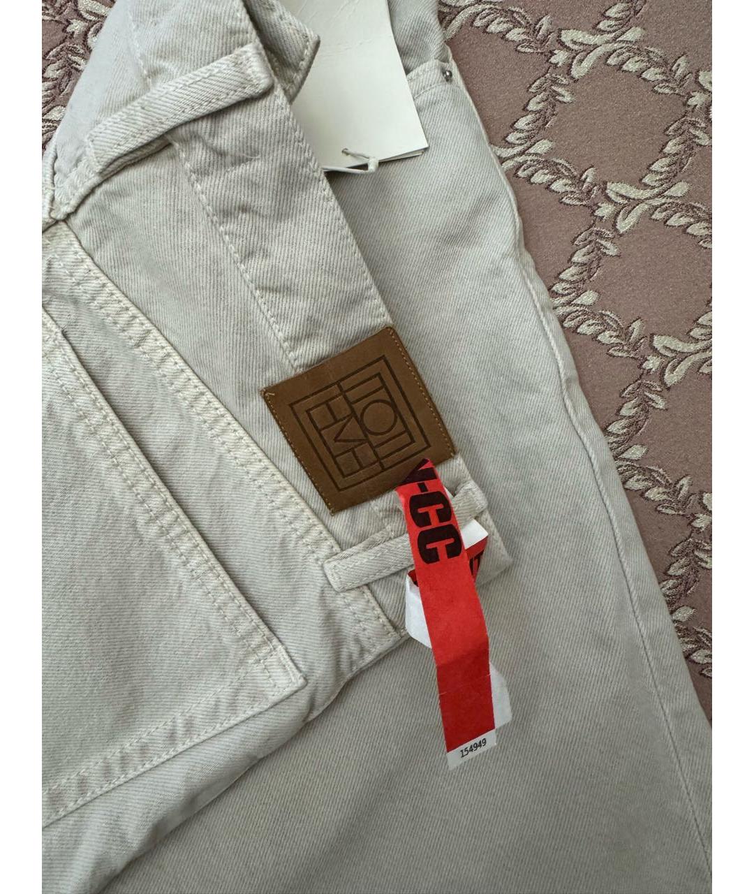 TOTEME Бежевые хлопковые прямые джинсы, фото 4