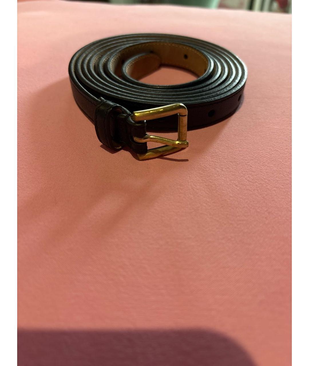 DOLCE&GABBANA Черный кожаный ремень, фото 5