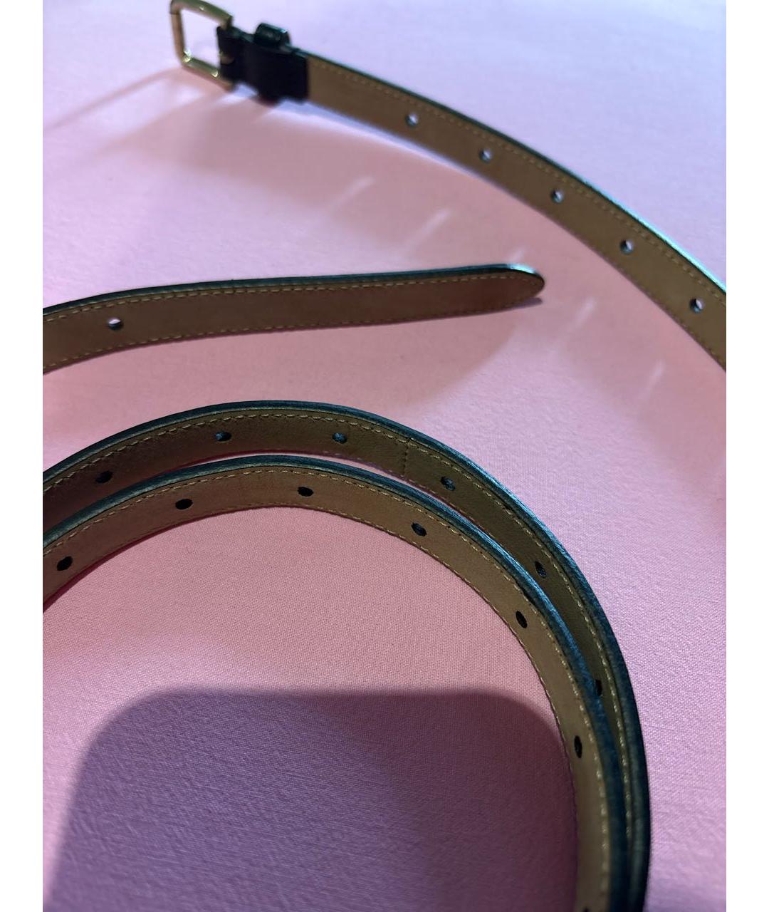 DOLCE&GABBANA Черный кожаный ремень, фото 4