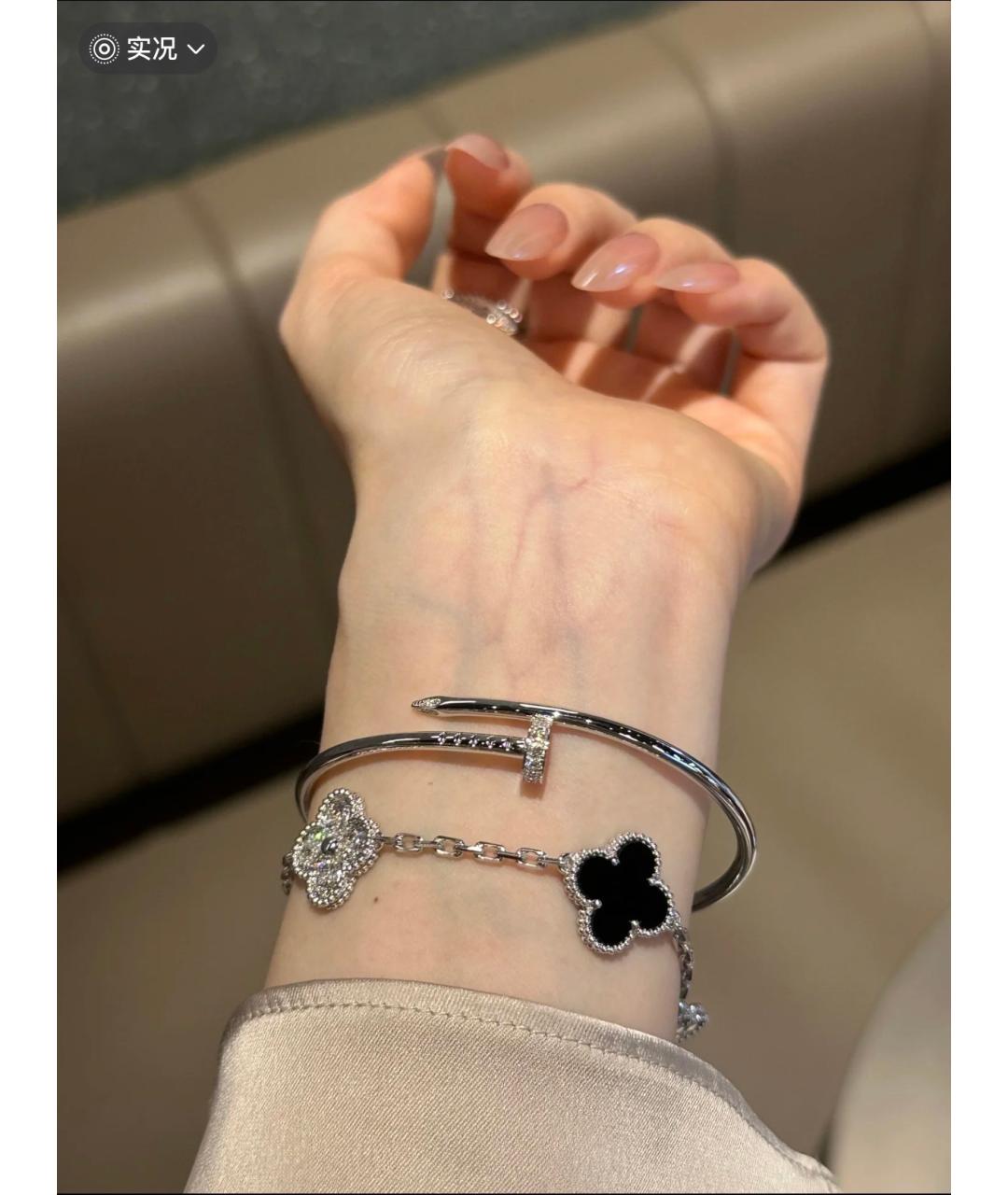 CARTIER Серебрянный браслет из белого золота, фото 6