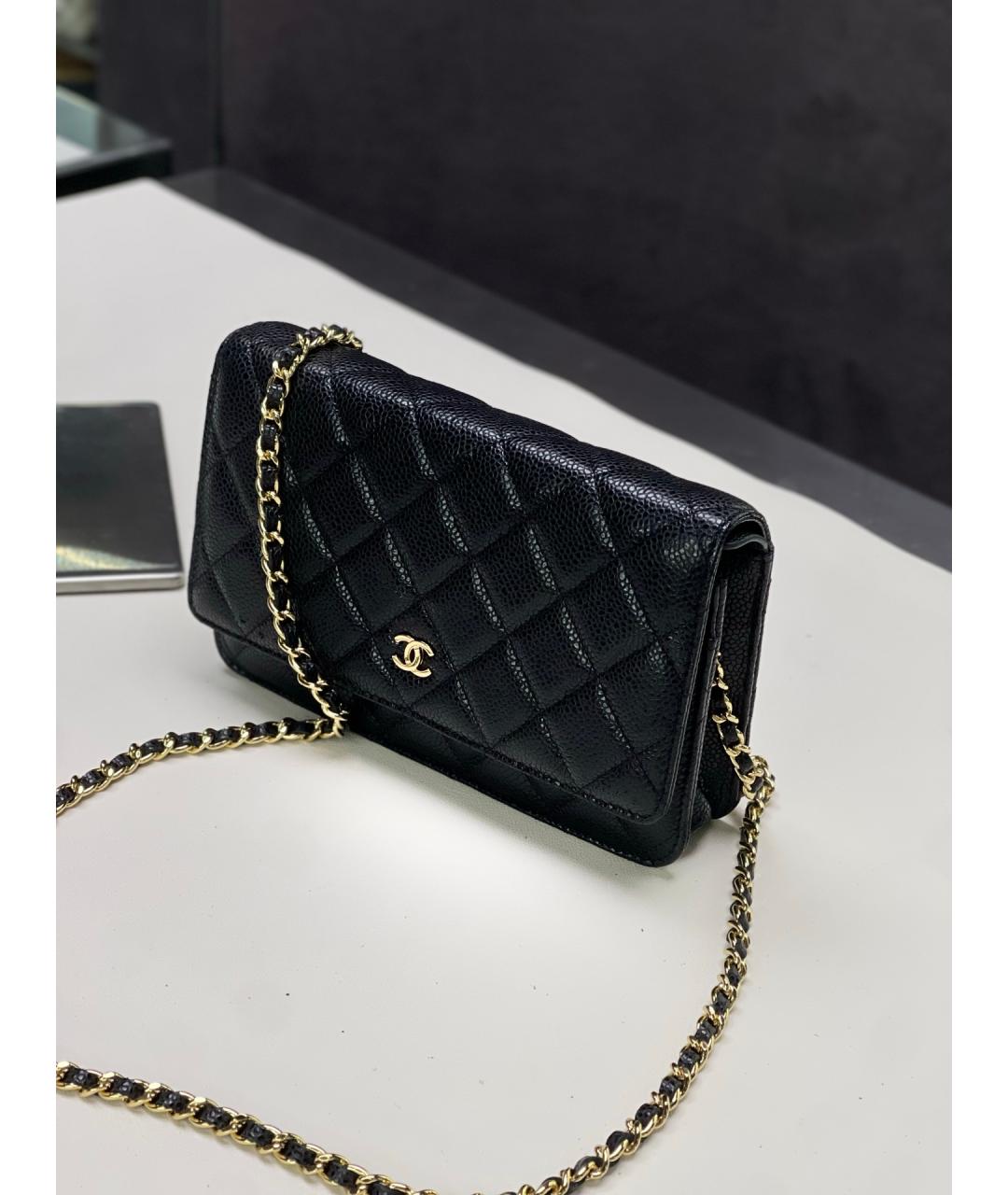 CHANEL Черная кожаная сумка через плечо, фото 9