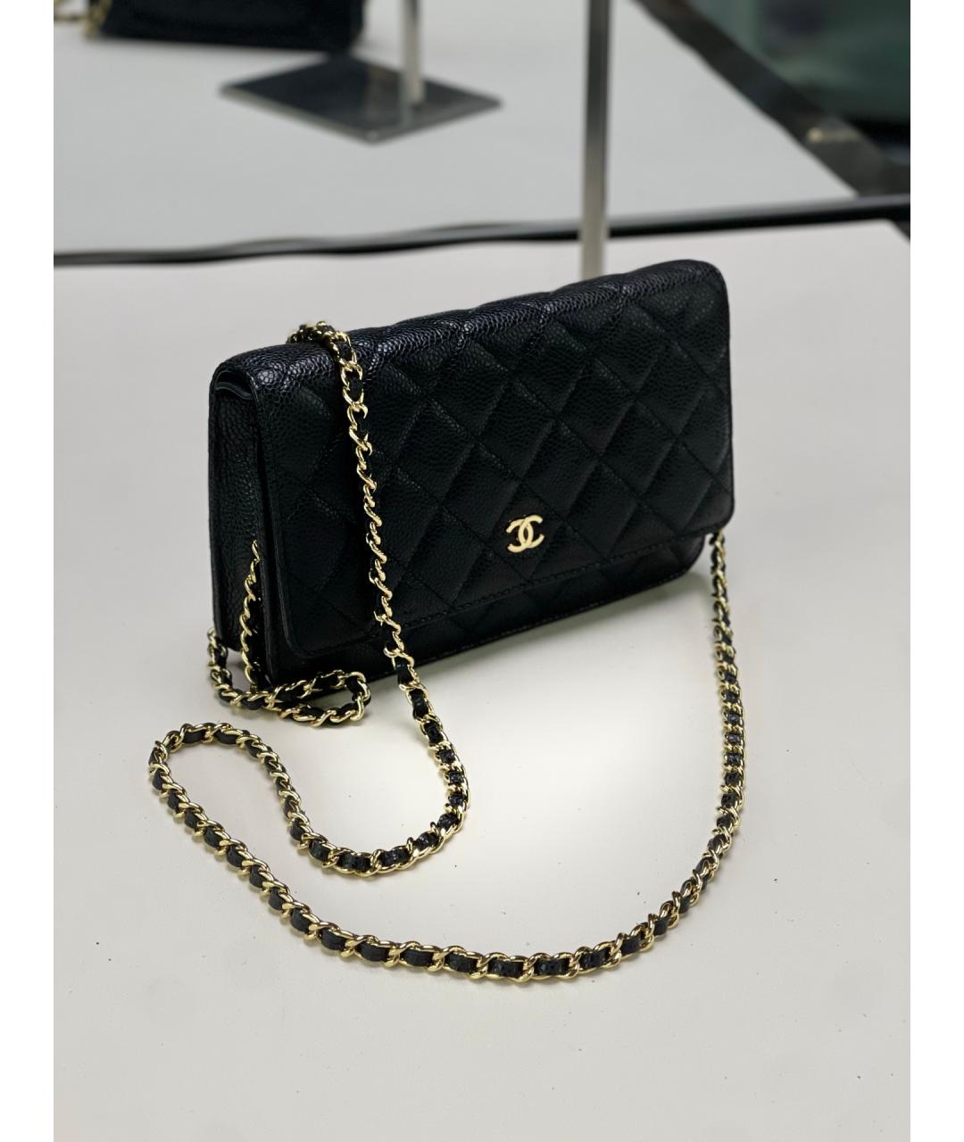 CHANEL Черная кожаная сумка через плечо, фото 11