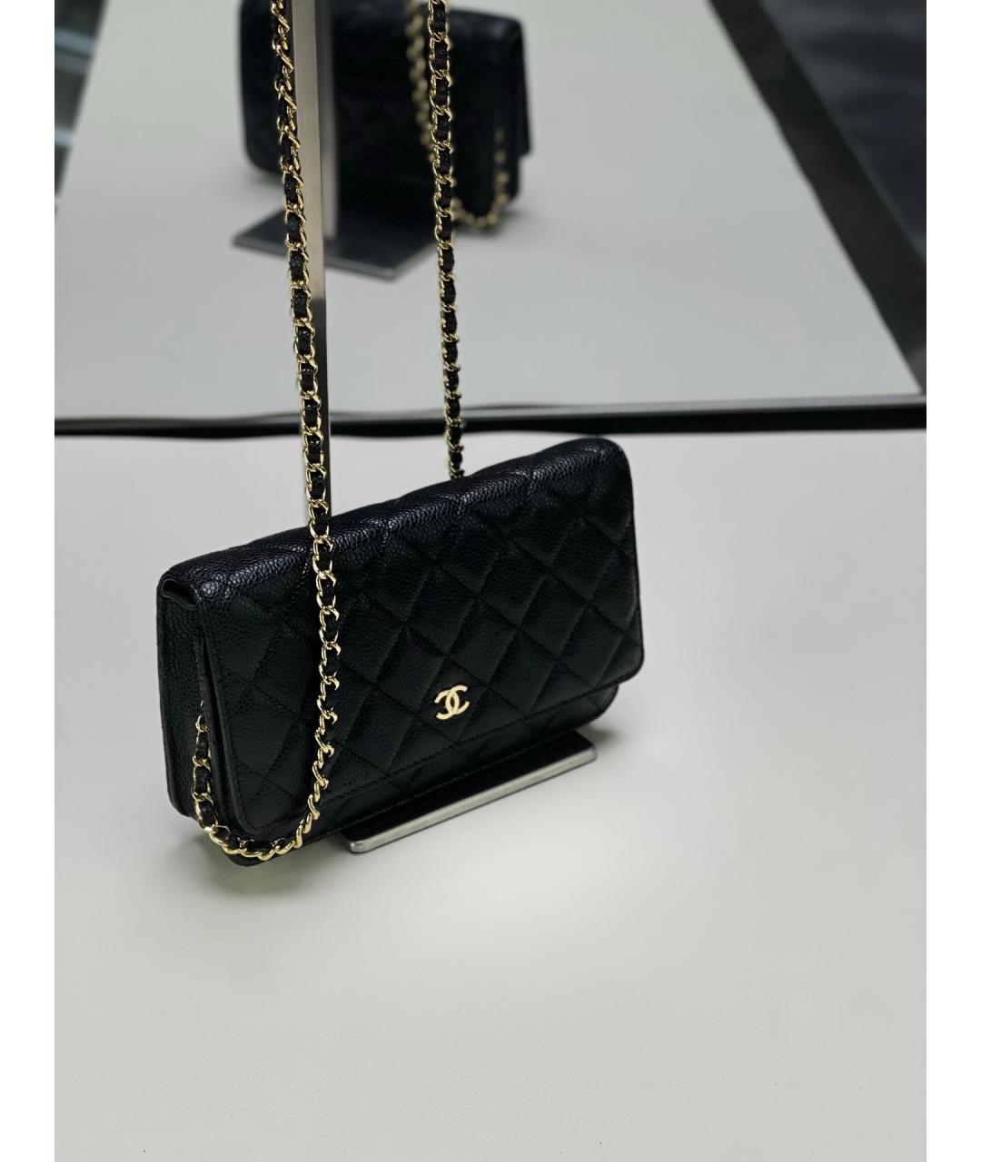 CHANEL Черная кожаная сумка через плечо, фото 3