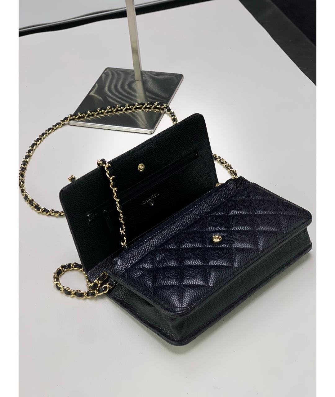 CHANEL Черная кожаная сумка через плечо, фото 8