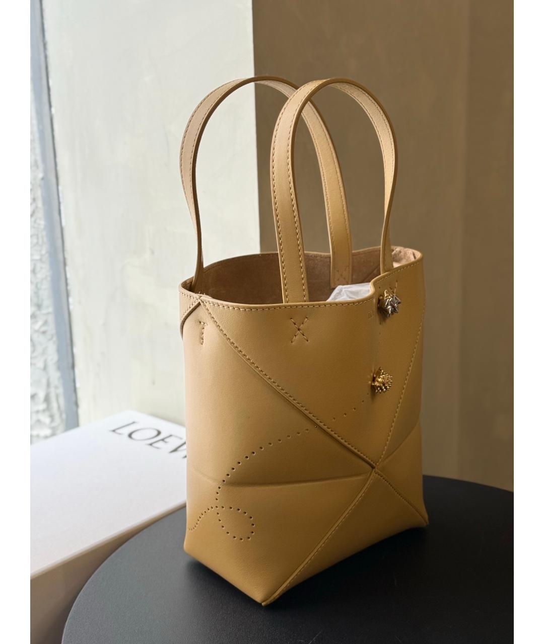 LOEWE Желтая кожаная сумка через плечо, фото 4