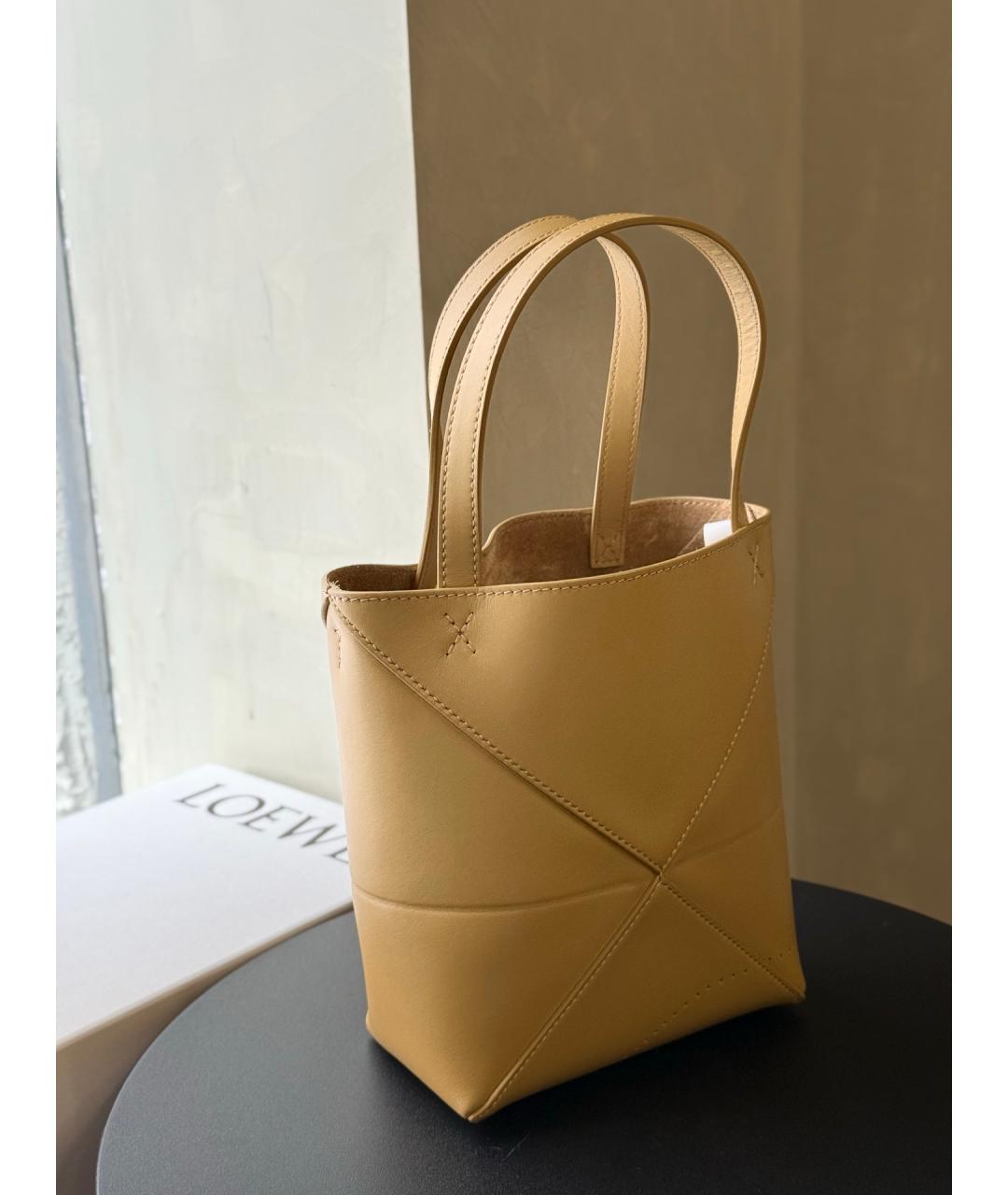 LOEWE Желтая кожаная сумка через плечо, фото 7