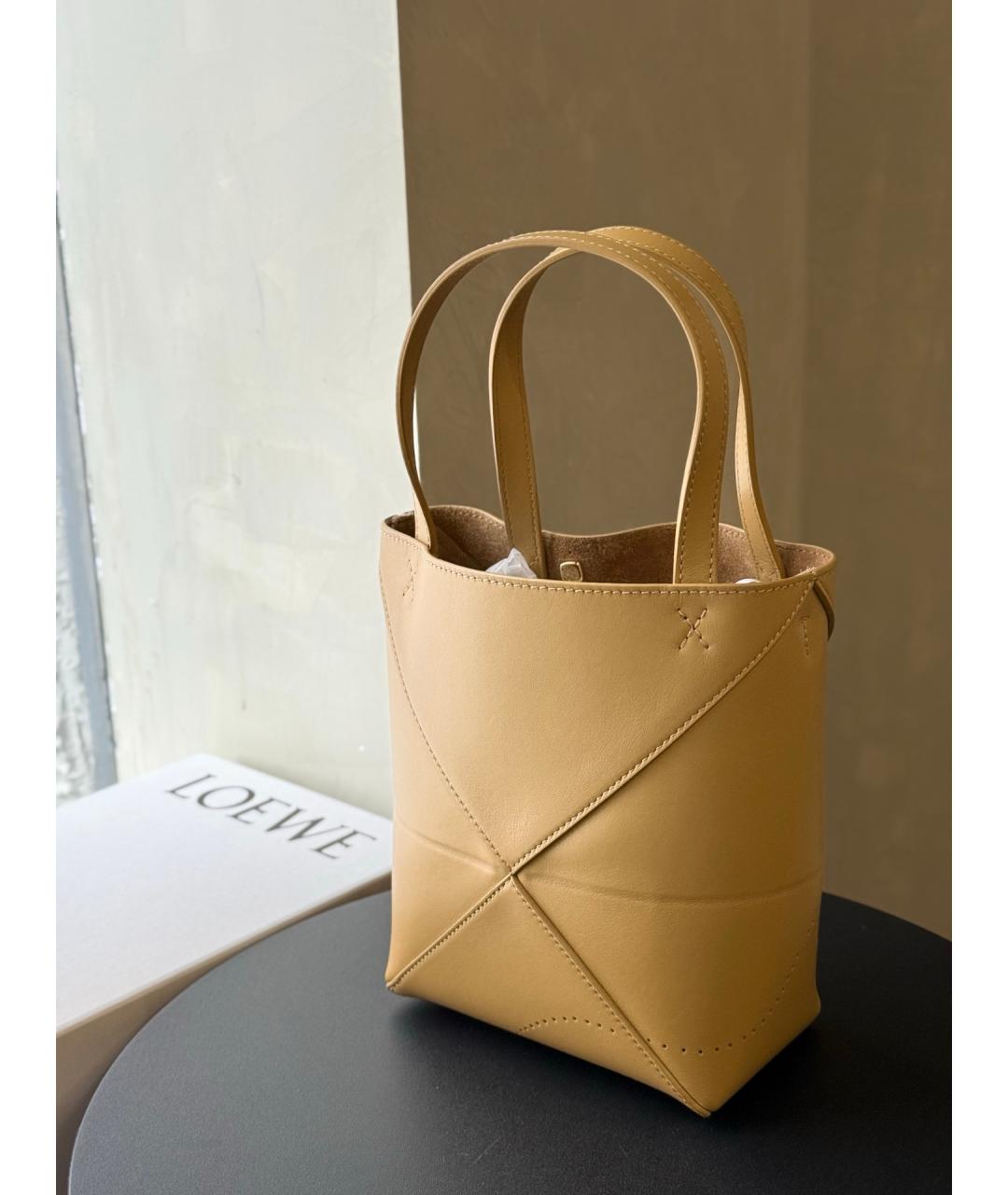 LOEWE Желтая кожаная сумка через плечо, фото 6