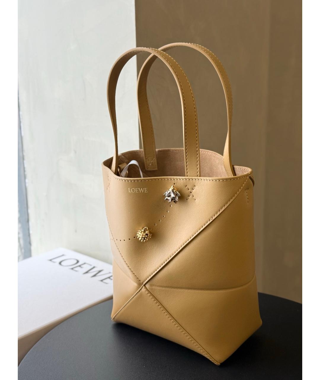 LOEWE Желтая кожаная сумка через плечо, фото 3