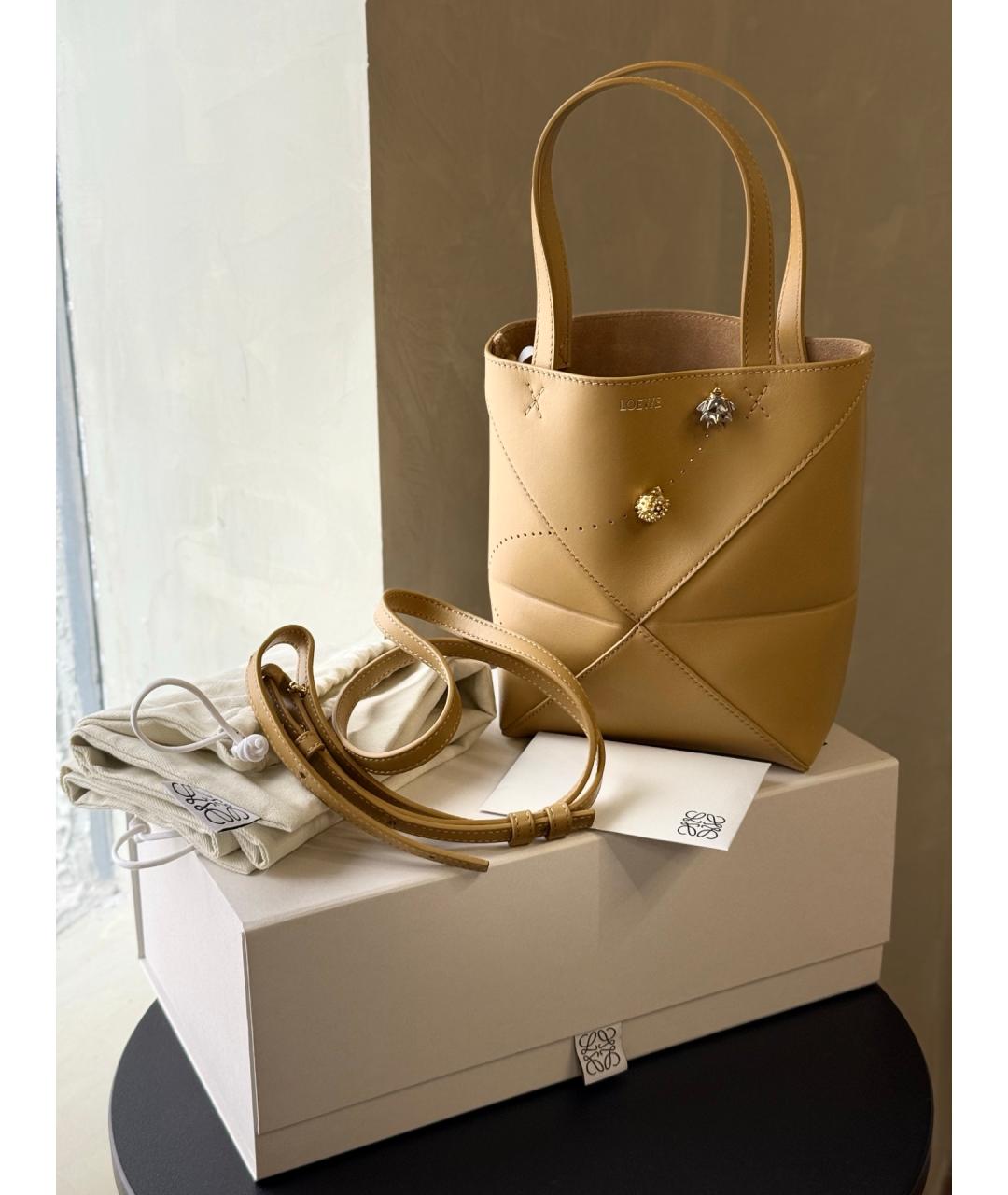 LOEWE Желтая кожаная сумка через плечо, фото 2